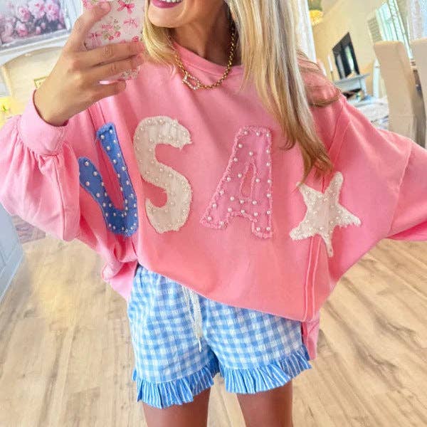 USA Pearl Oversized Sweatshirt