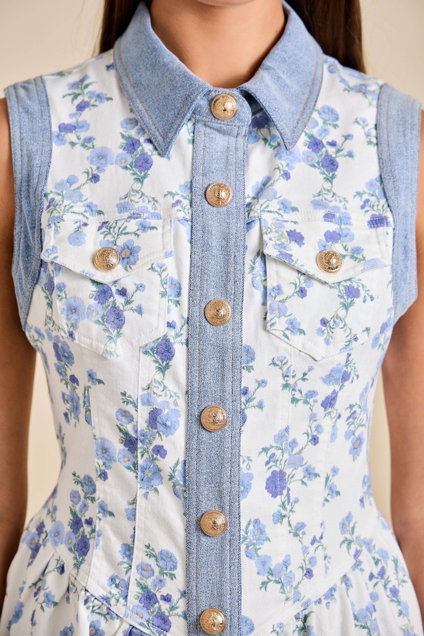 The Clara: Floral Button Down Dress