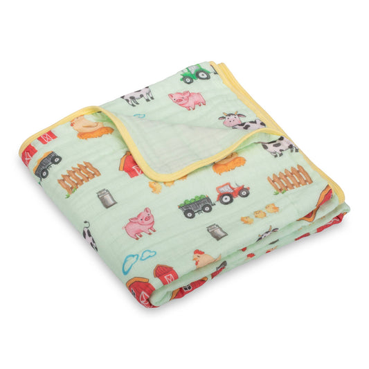 Little Farmer Muslin Blanket