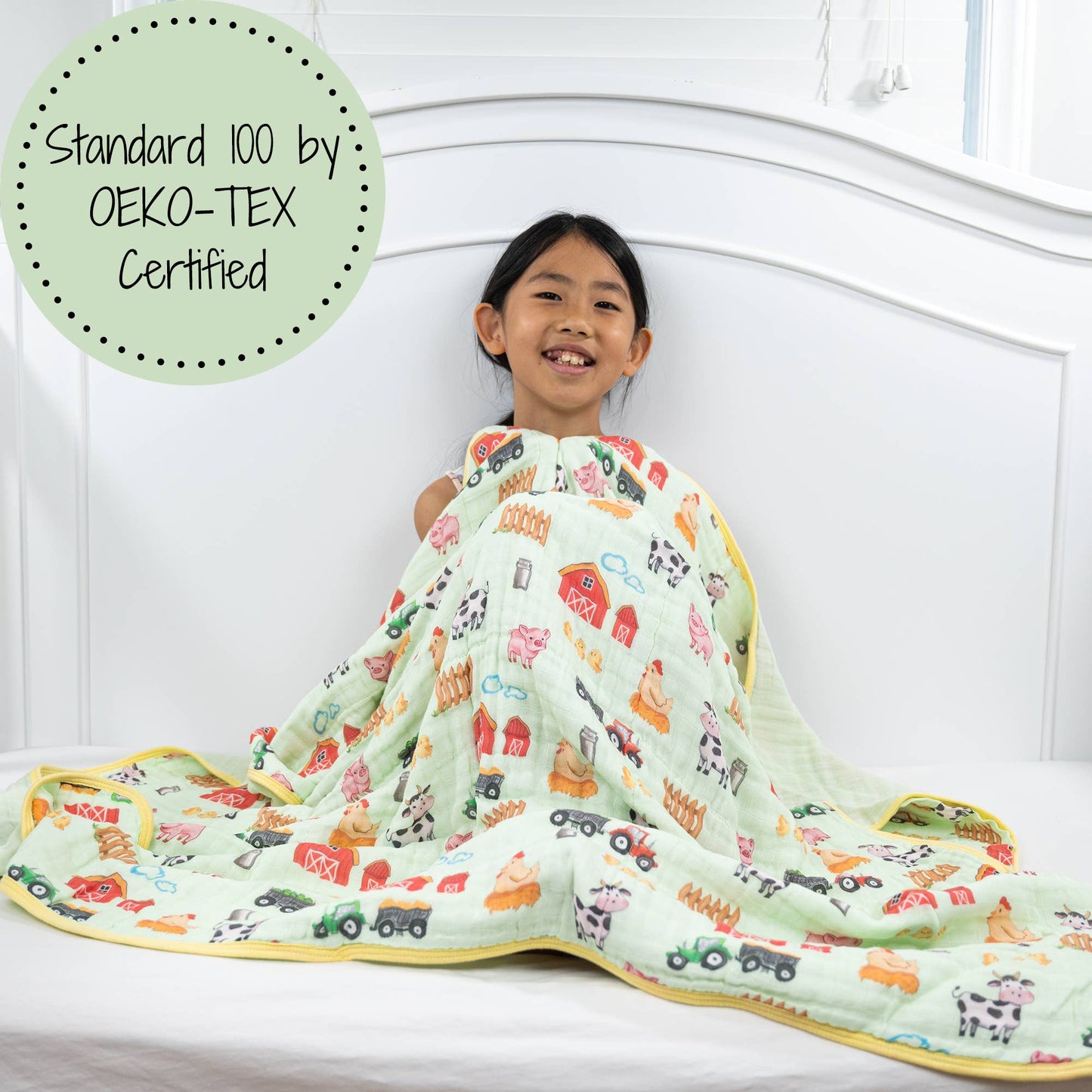 Little Farmer Muslin Blanket