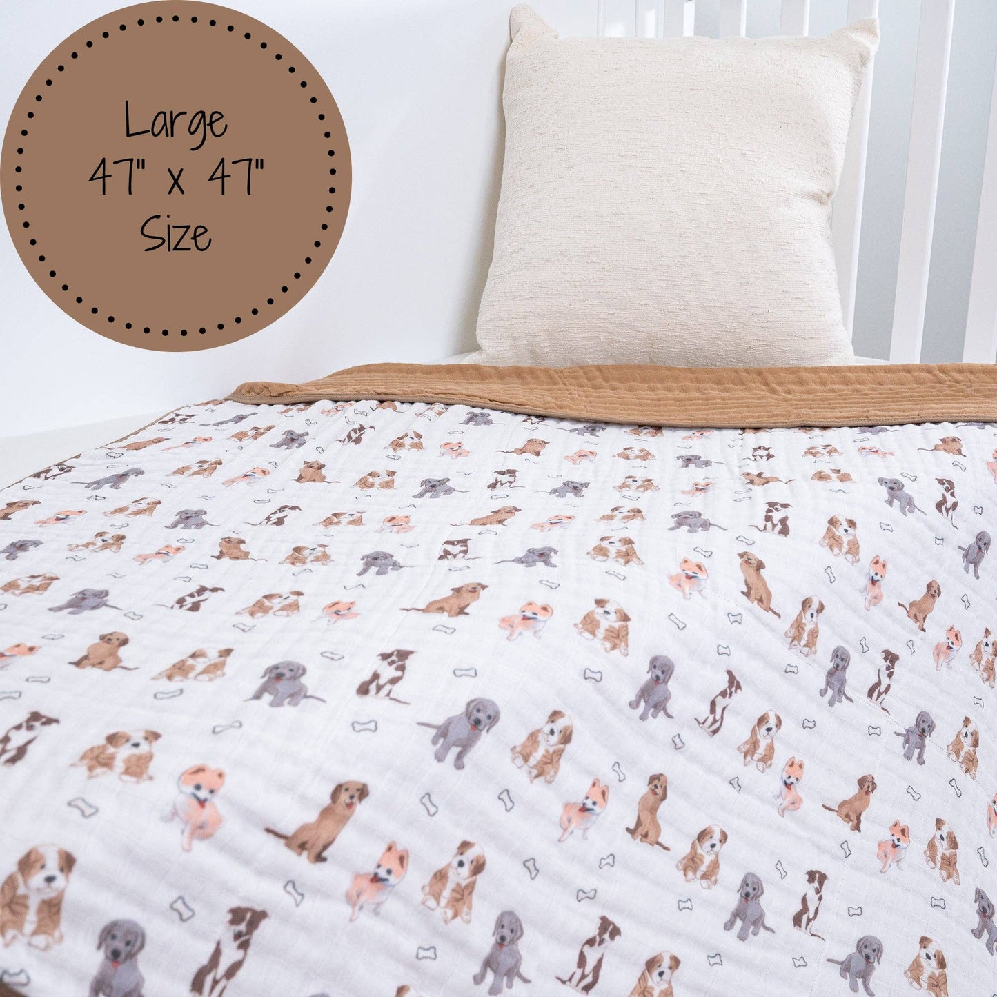 Puppy Love Muslin Blanket