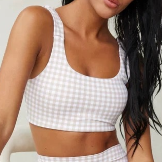 Plaid to the Bone Sports Bra