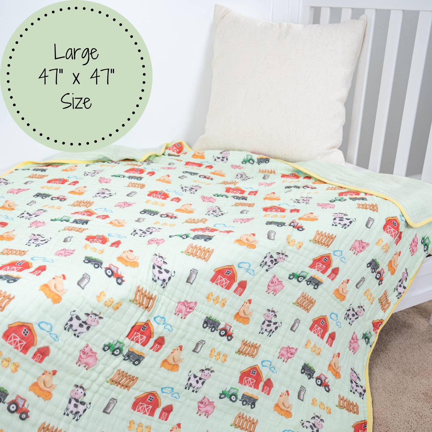 Little Farmer Muslin Blanket