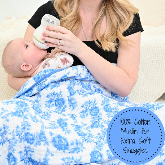 A Peony For Your Thoughts Muslin Blanket