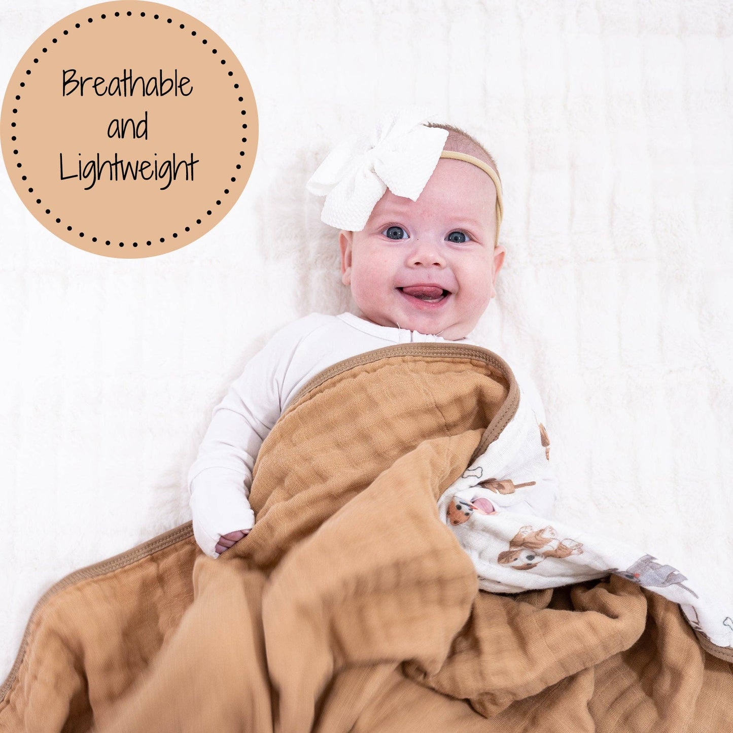 Puppy Love Muslin Blanket